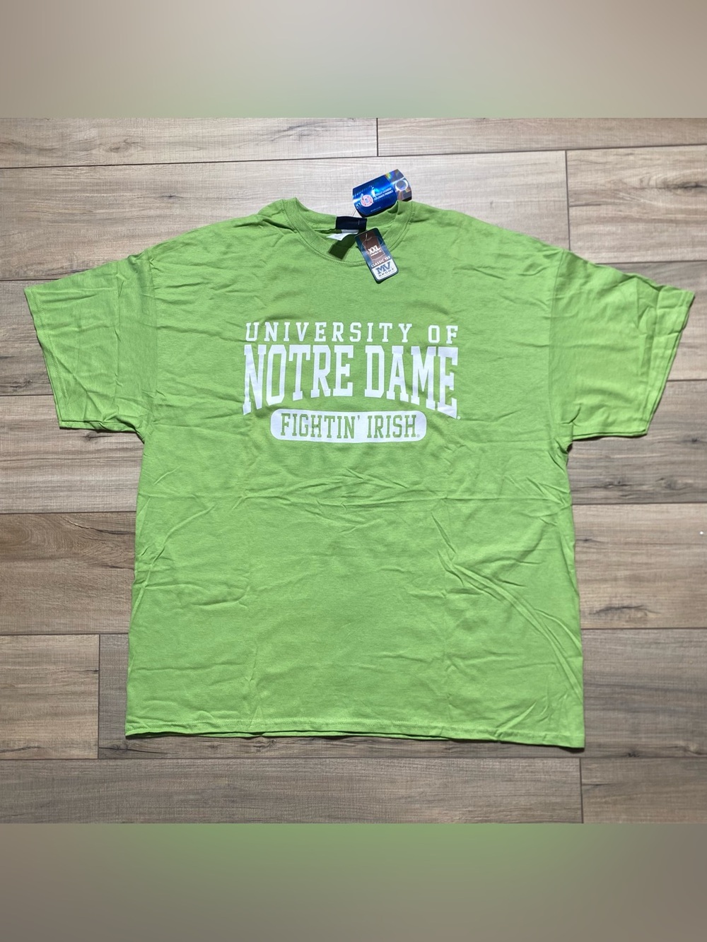 MV Sport Mens Notre Dame Fightin’ Irish Short Sleeve T-Shirt Size XXL Green